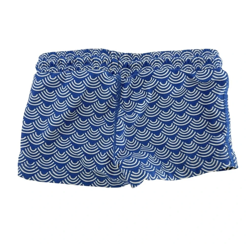 Tea Collection Geometric Blue &‎ White Swim Bottoms Size 2